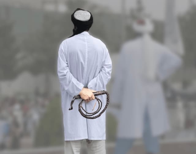 The Execution of a Flogging Sentence on a Man in Shurtapa District, Balkh Province.