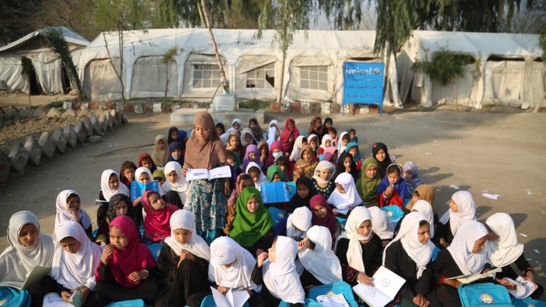 UNICEF: Educational facilities have been provided for 4 million of Afghan children.