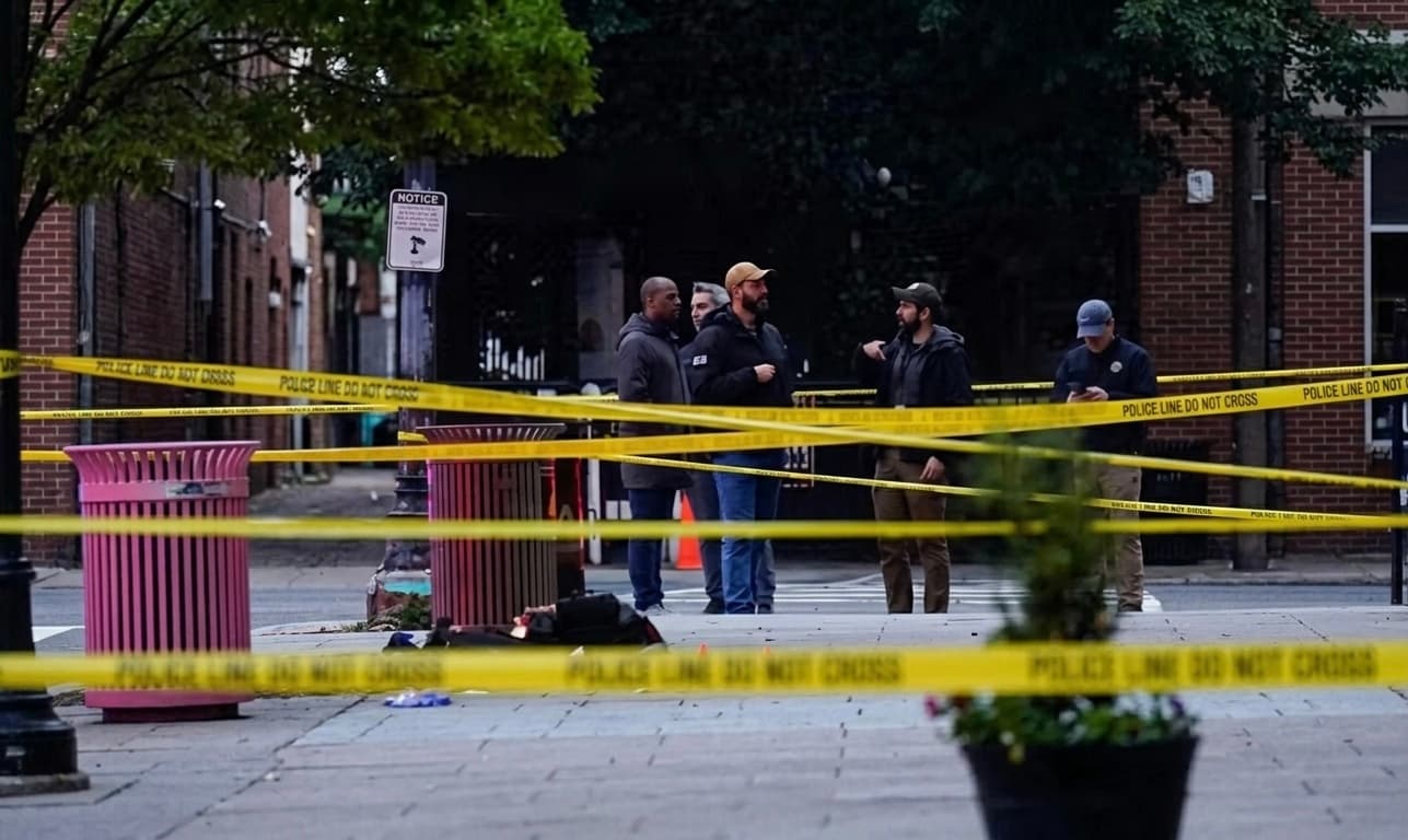 An armed man was killed near the White House after opening fire on security forces.