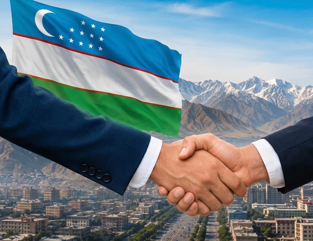 Governor of Uzbekistan’s Fergana region arrives in Kabul with 120 businesspeople.