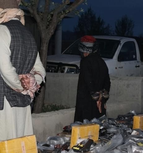 Seizure of arms smuggled from Pakistan in Khost province.