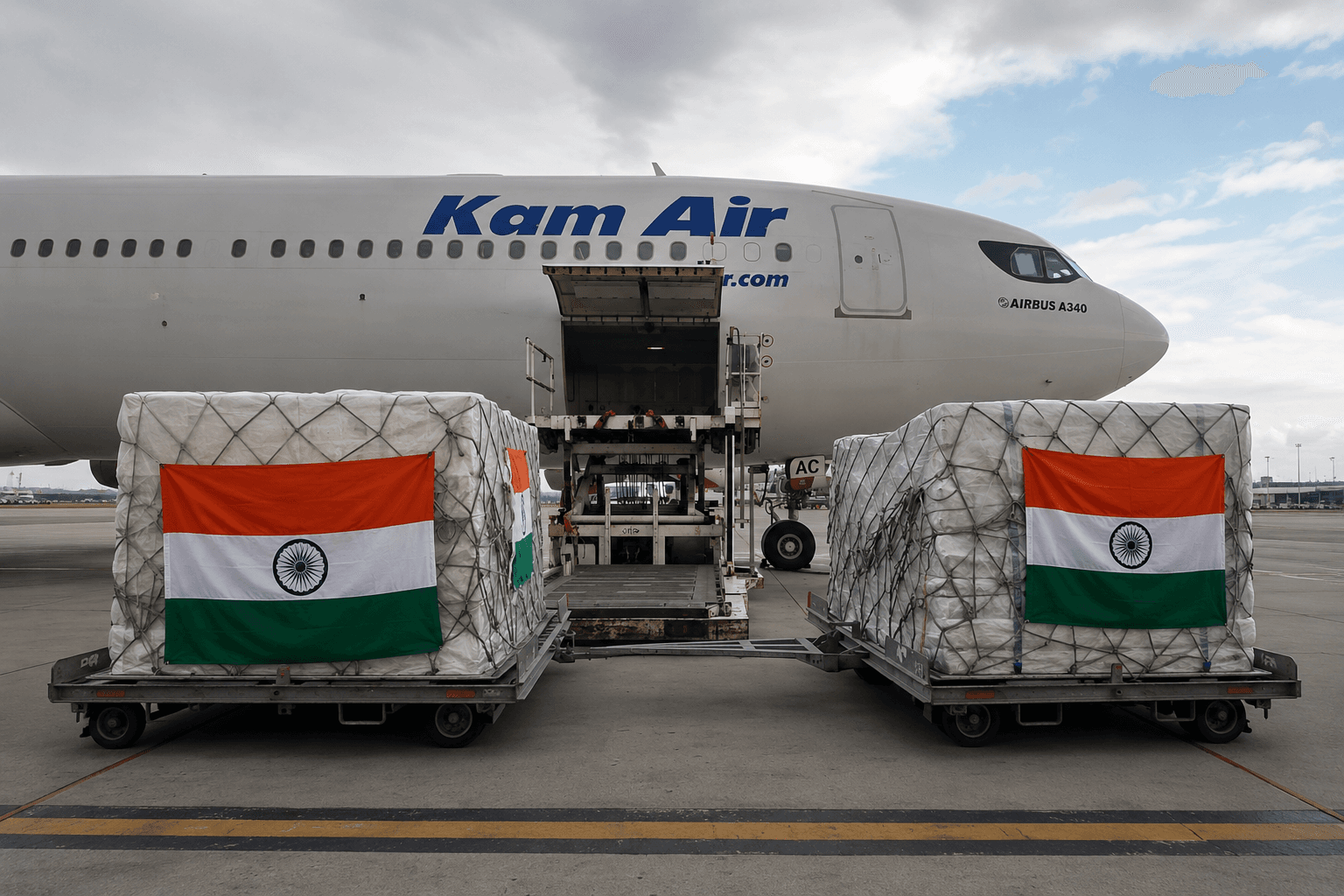 India sent 20 tons of vaccine supplies to Afghanistan for the country’s child immunization program.