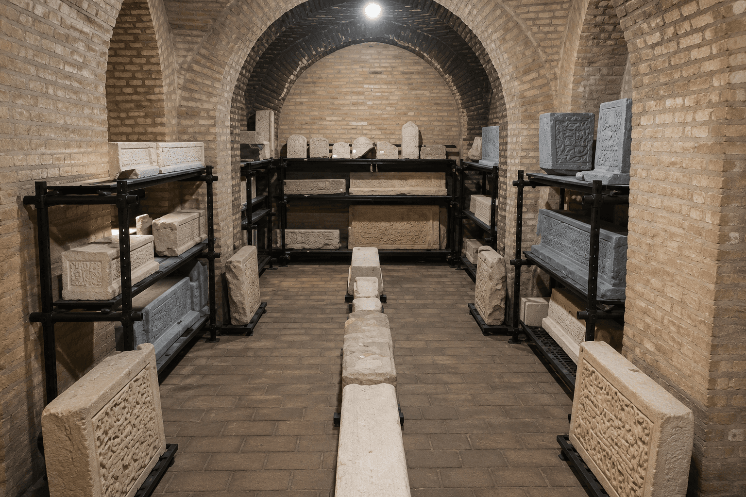 Historic 50-year-old stones put on display for visitors at Herat citadel (“Arg”).