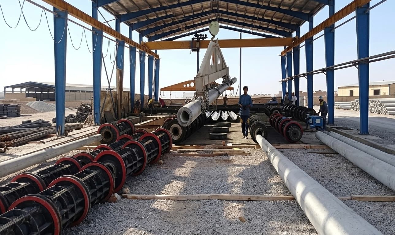 The Pul-e-Khumri Pole Manufacturing Factory meets 60 percent of Afghanistan’s demand for electricity poles.