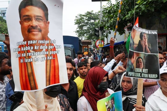 India’s education minister resigns amid widespread student protests.