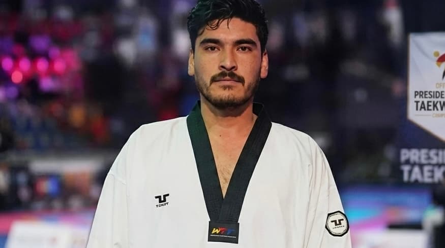 Afghan national team athlete defeated by Iranian opponent at the Taekwondo president’s Cup.