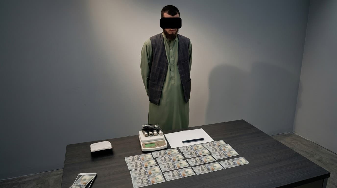 An Afghan citizen arrested in Termez on suspicion of selling 506 Grams of opiu.