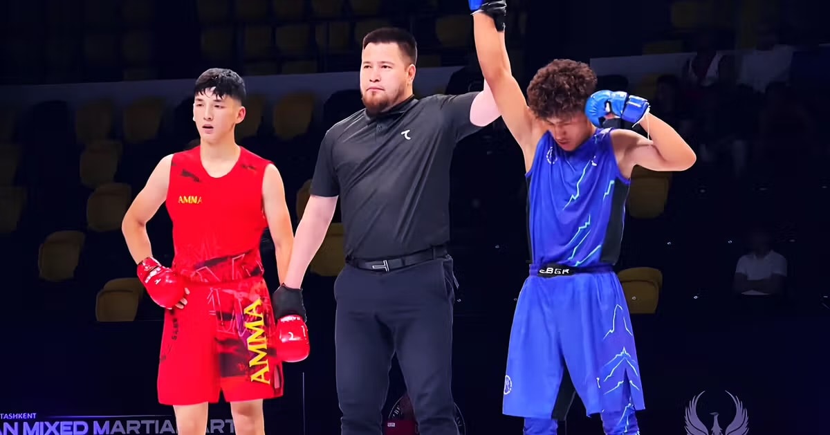 Rohid Stanikzai advances to the next round of the Asian youth mixed martial arts championships.