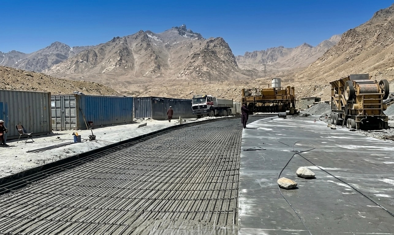 Reconstruction work continues across all three routes of the Salang Highway with a steady and organized pace.