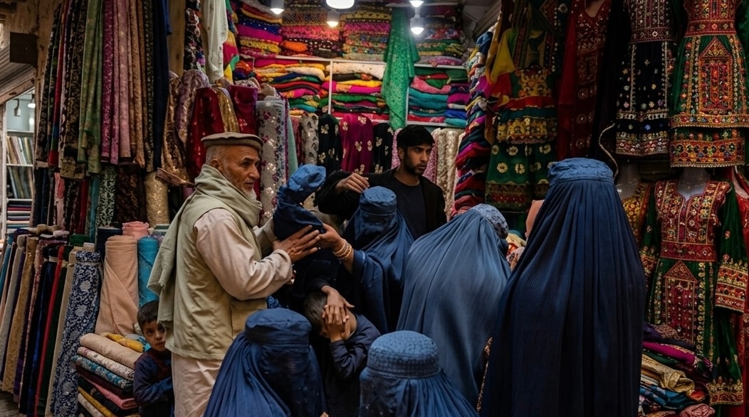 Taliban ban sale and import of goods featuring images of women in Kandahar.