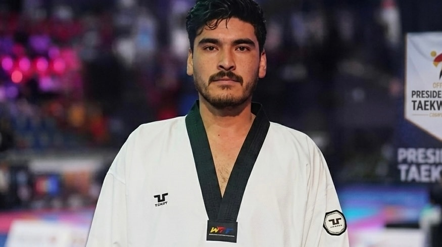 Afghan national team athlete defeated by Iranian opponent at the Taekwondo president’s Cup.