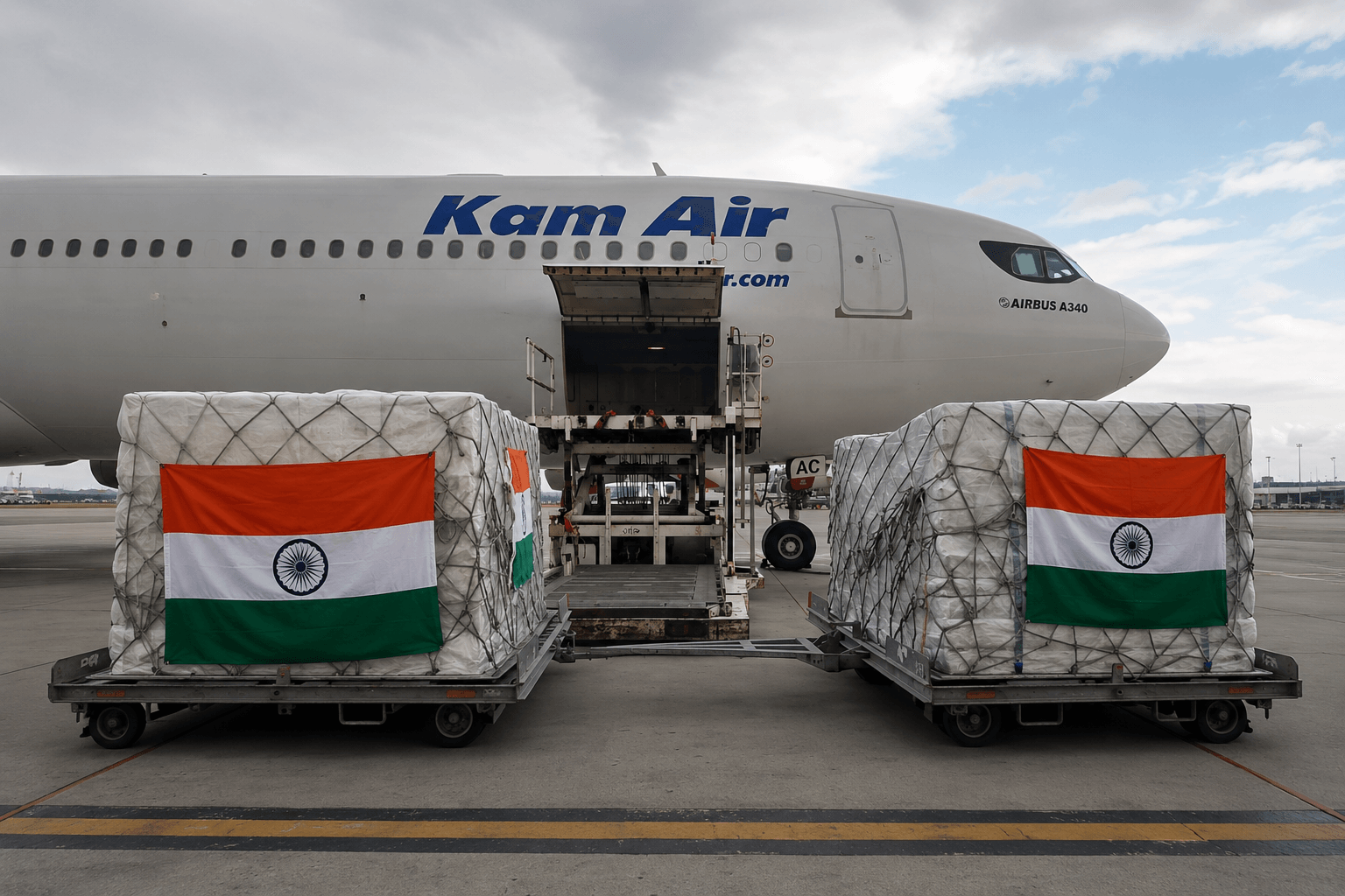 India sent 20 tons of vaccine supplies to Afghanistan for the country’s child immunization program.