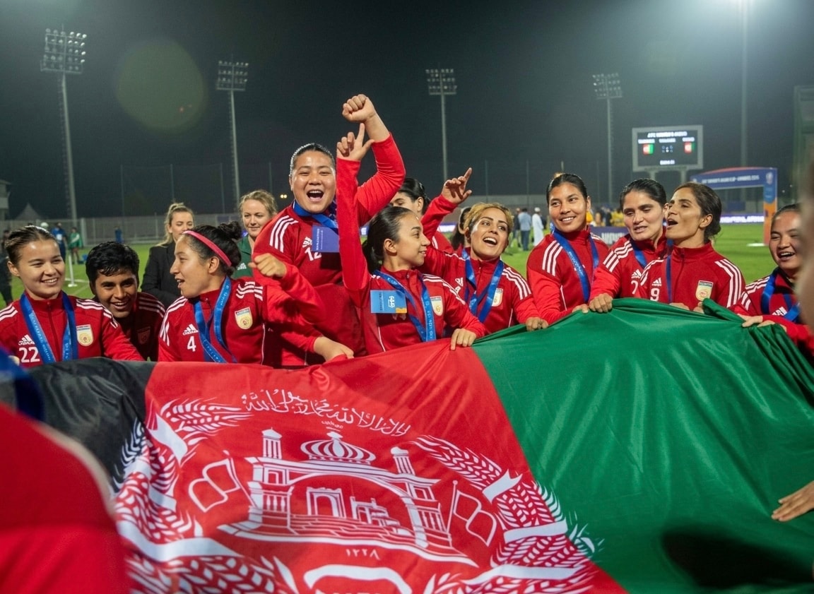 The Afghan women’s football team returns to international competitions under a new name.