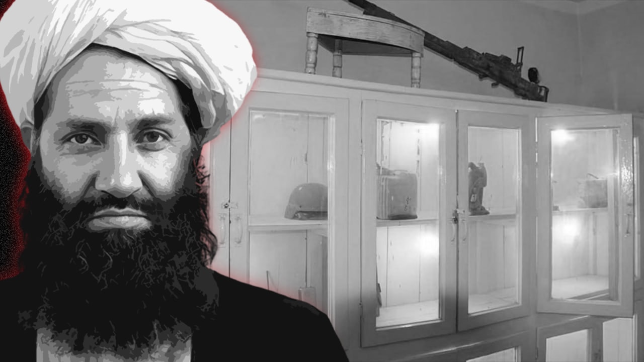 Taliban leader orders the display of Taliban landmines, improvised explosive devices, and wartime equipment in Museums.