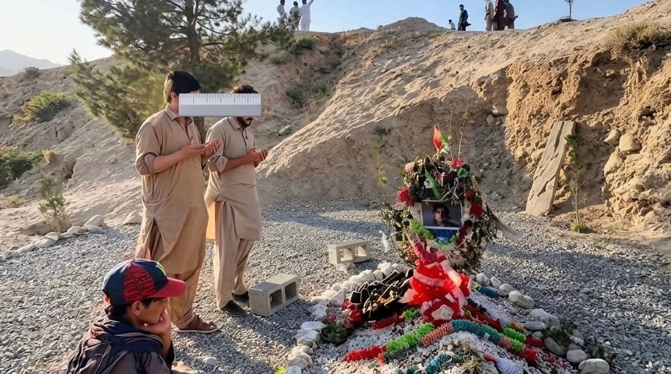 طالبان بیرق ملی افغانستان را از مقبره شاپور زدران برداشتهاند.