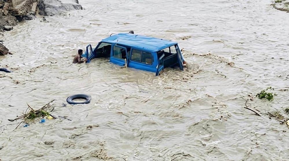 Flood sweeps away vehicle carrying Afghan migrants on the road to Torkham; Three family members killed.