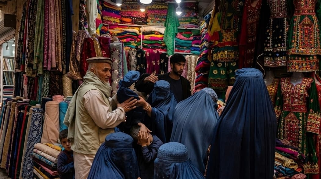 Taliban ban sale and import of goods featuring images of women in Kandahar.