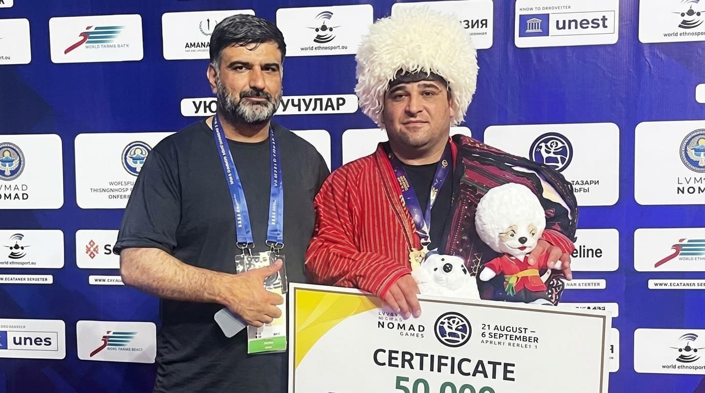 Afghan athlete Nader Sofizadeh won a bronze medal in Kyrgyzstan.