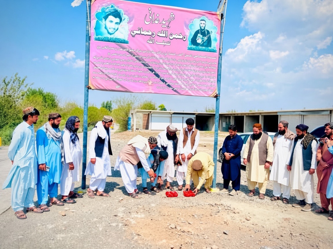 طالبان په خوست کې د ځانمرګي بریدګر لپاره یادګاري څلی جوړوي.